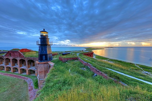Lighthouse at sunset